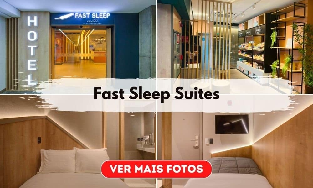 Estrutura do Fast Sleep Suítes no Aeroporto de Guarulhos