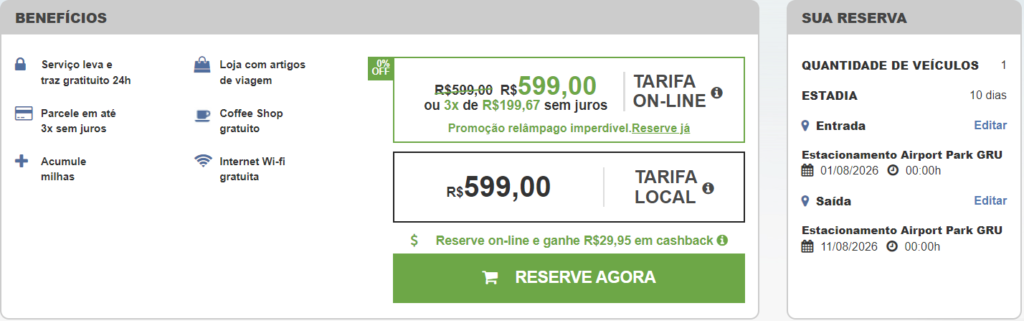 Desconto no Estacionamento de Guarulhos