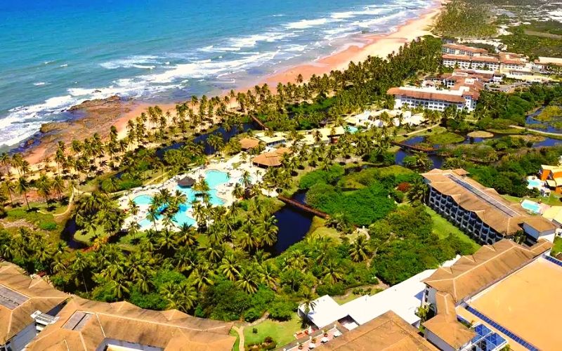 Vista aérea do Sauípe Resort na Costa do Sauípe