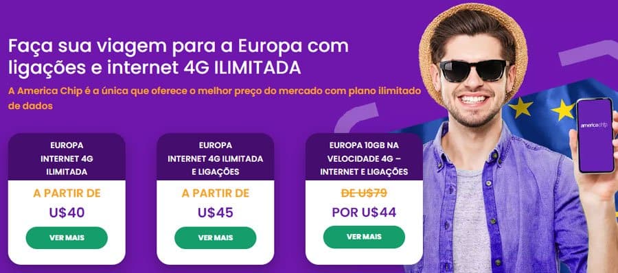 Chip de internet para Portugal