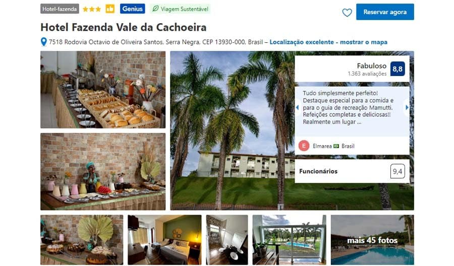 Hotel fazenda Vale da Cachoeira