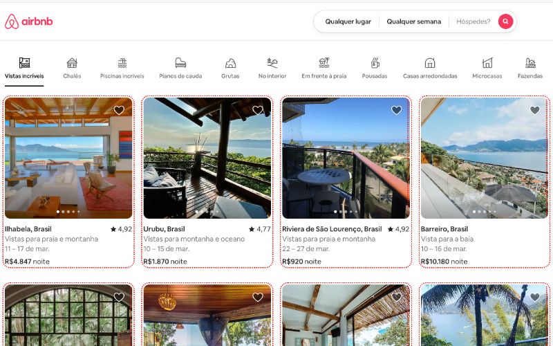 Airbnb, aplicativos para encontrar acomodações