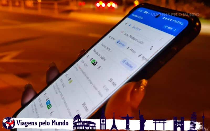 Usando o Google Maps em Málaga para pegar ônibus