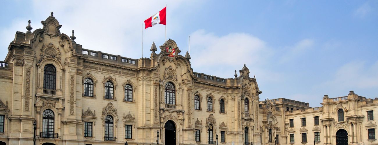 Guia do Peru. Palácio presidencial do Peru em Lima