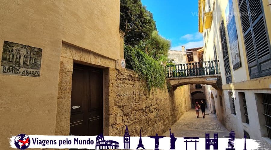 Bairro judeu no centro histórico de Palma de Mallorca