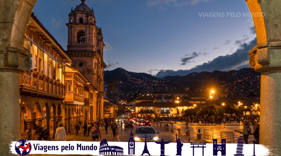 Plaza Mayor em Cusco no Peru