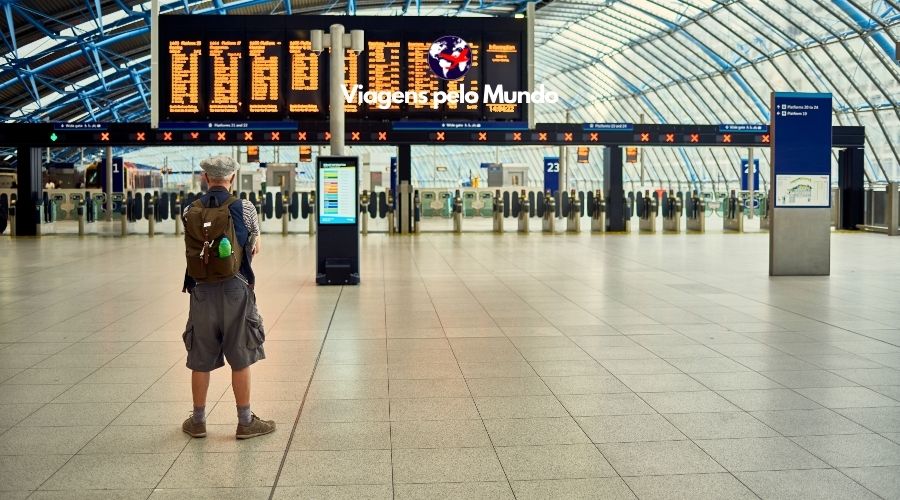 Estação de trem na Europa