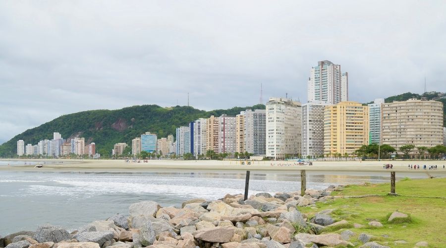 Praia da cidade de Santos