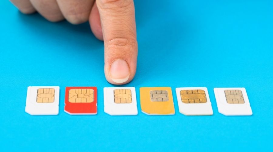 Diferentes opções de chip de viagem