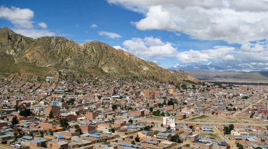Cidade de Oruro na Bolívia.