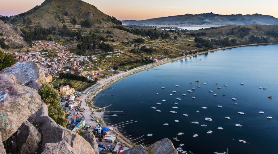 Lago Titicaca na Bolívia
