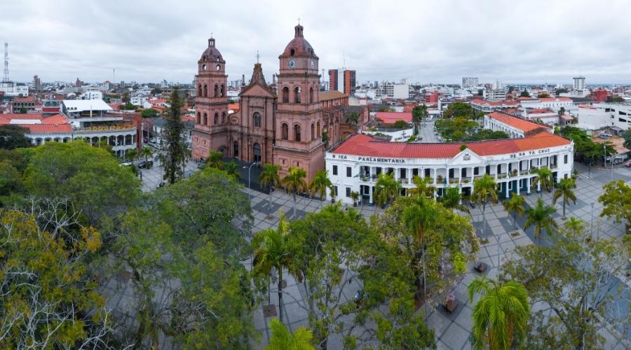 Praça 24 de Setembro em Santa Cruz de la Sierra na Bolívia.